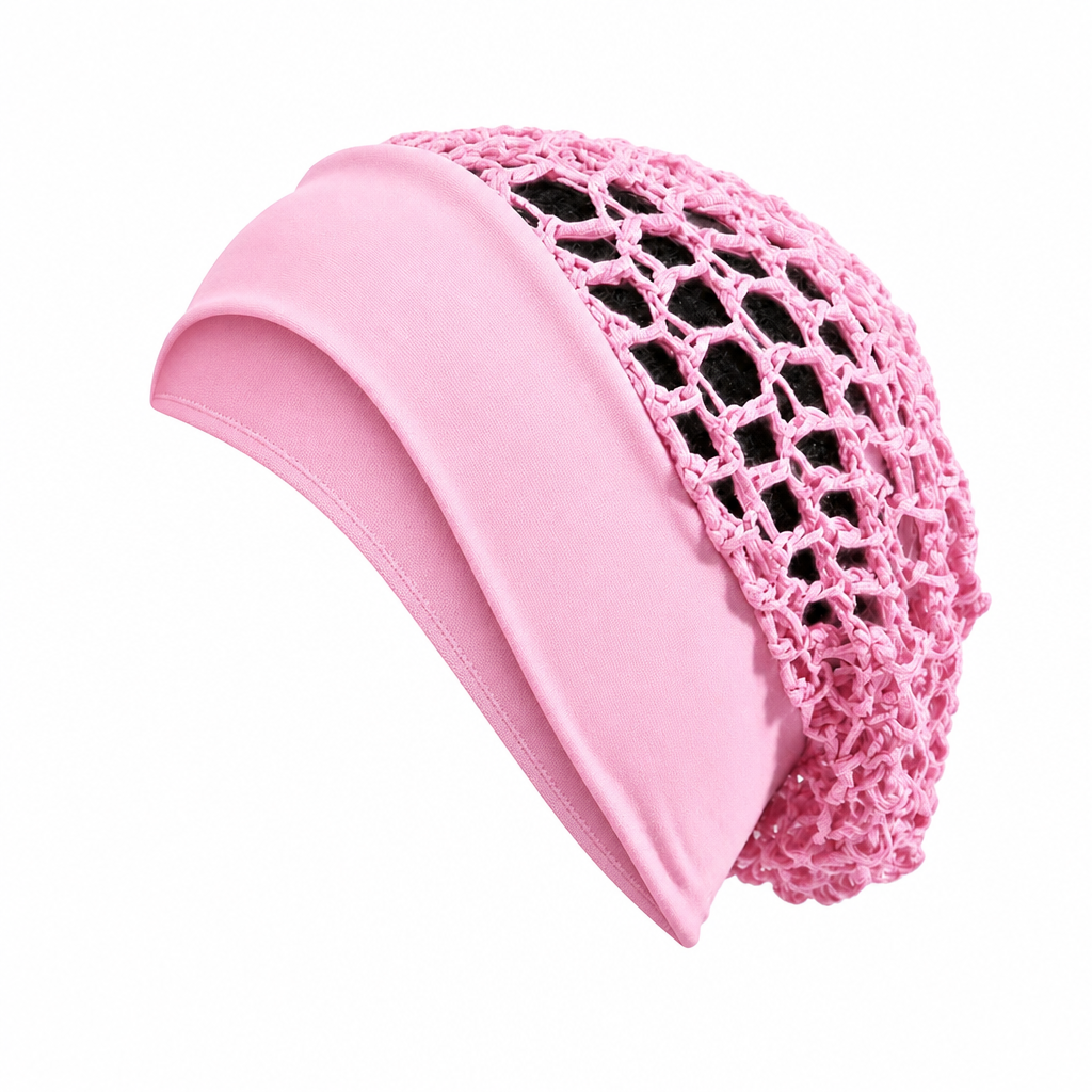 Elastic Breathable Wide Band Mesh Hair Net Cap Hollow Out Hair Cover