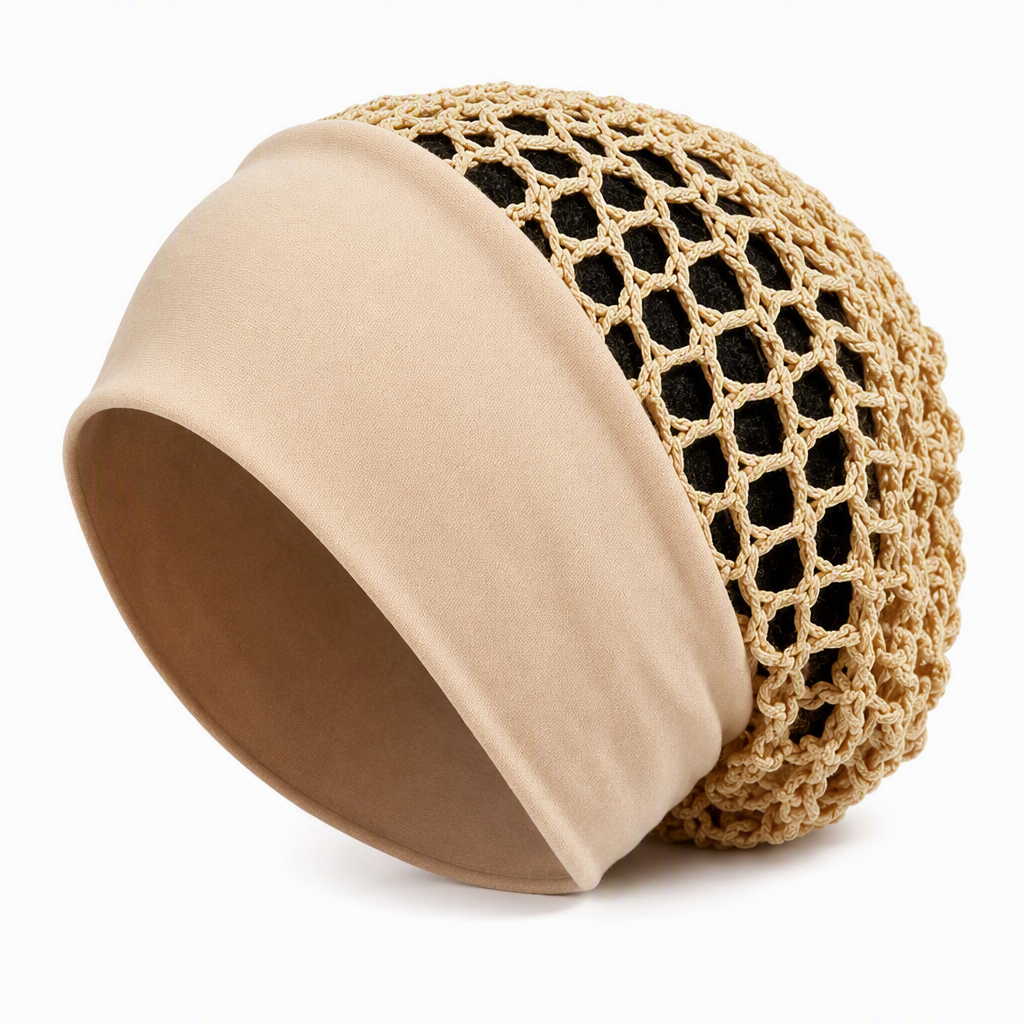 Elastic Breathable Wide Band Mesh Hair Net Cap Hollow Out Hair Cover