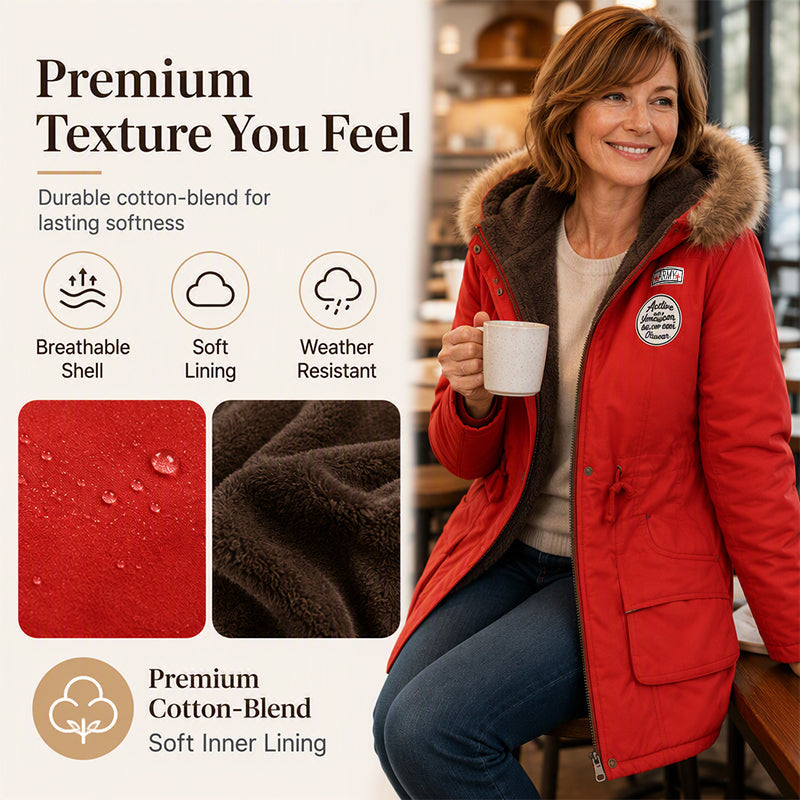 ❄️ Cozy Winter Coverage | Women's Warm-Lined Hooded Parka Jacket