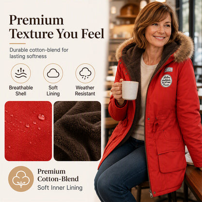 ❄️ Cozy Winter Coverage | Women's Warm-Lined Hooded Parka Jacket