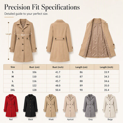 💖 Tailored to Flatter | Women's Belted Single-Breasted Slim Coat