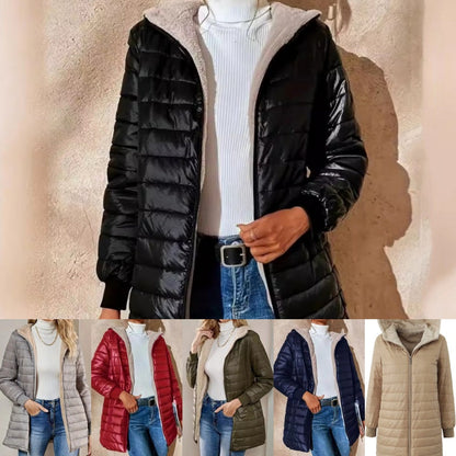 ⌛Limited-Time Offer-Women's Quilted Hooded Warm Winter Coat with Zipper