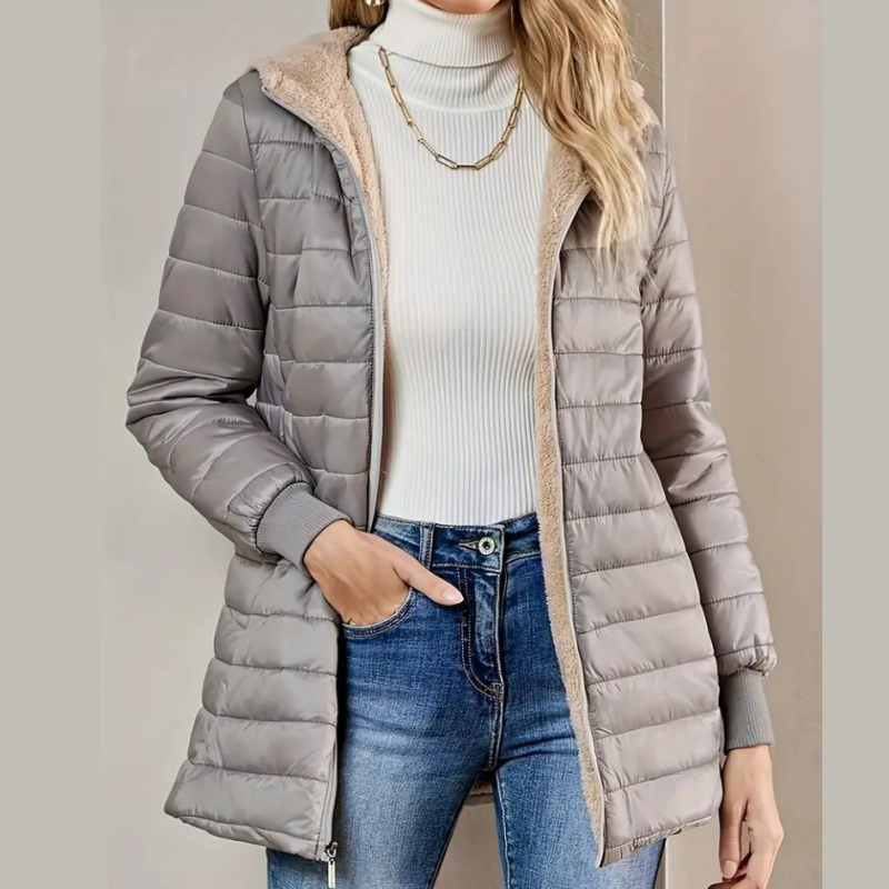 ⌛Limited-Time Offer-Women's Quilted Hooded Warm Winter Coat with Zipper