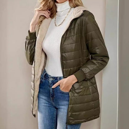⌛Limited-Time Offer-Women's Quilted Hooded Warm Winter Coat with Zipper