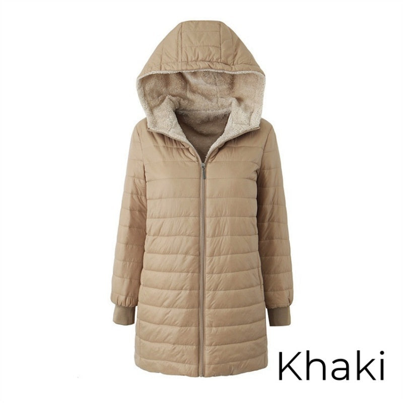 ⌛Limited-Time Offer-Women's Quilted Hooded Warm Winter Coat with Zipper