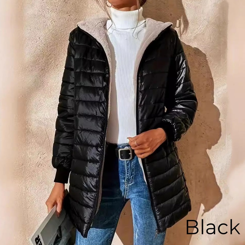 ⌛Limited-Time Offer-Women's Quilted Hooded Warm Winter Coat with Zipper