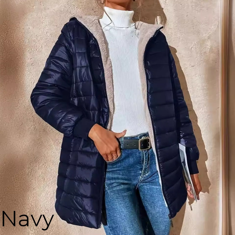 ⌛Limited-Time Offer-Women's Quilted Hooded Warm Winter Coat with Zipper