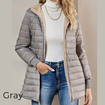 ⌛Limited-Time Offer-Women's Quilted Hooded Warm Winter Coat with Zipper