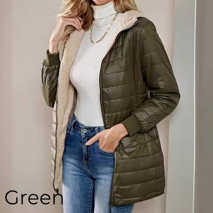 ⌛Limited-Time Offer-Women's Quilted Hooded Warm Winter Coat with Zipper