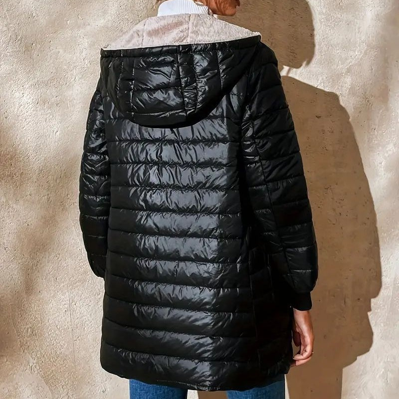 ⌛Limited-Time Offer-Women's Quilted Hooded Warm Winter Coat with Zipper