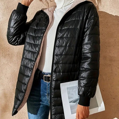 ⌛Limited-Time Offer-Women's Quilted Hooded Warm Winter Coat with Zipper