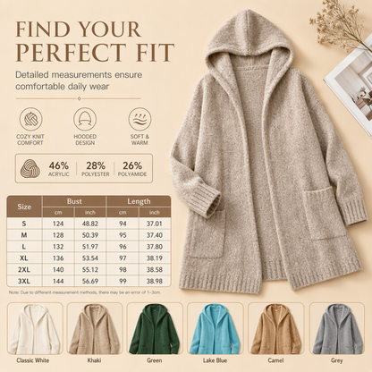 👚✨Women's Long Hooded Knit Cardigan✨𝘉𝘶𝘺 𝘢𝘯𝘺 2 𝘢𝘯𝘥 𝘨𝘦𝘵 𝘢𝘯 𝘦𝘹𝘵𝘳𝘢 8% 𝘥𝘪𝘴𝘤𝘰𝘶𝘯𝘵