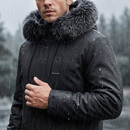 ❄️ Built for Cold Days | Men's Windproof Hooded Thermal Mid-Length Parka Jacket ⚡ Free Shipping