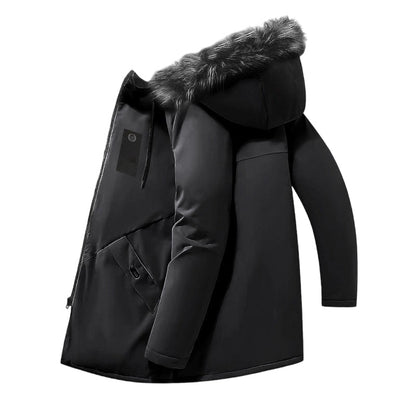❄️ Built for Cold Days | Men's Windproof Hooded Thermal Mid-Length Parka Jacket ⚡ Free Shipping