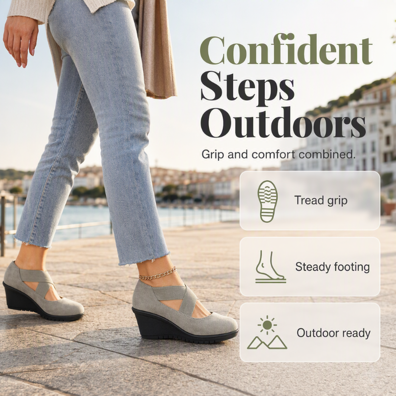 ⌛Limited-Time Offer-Women's Wedge Flats Slip On Comfort Shoes