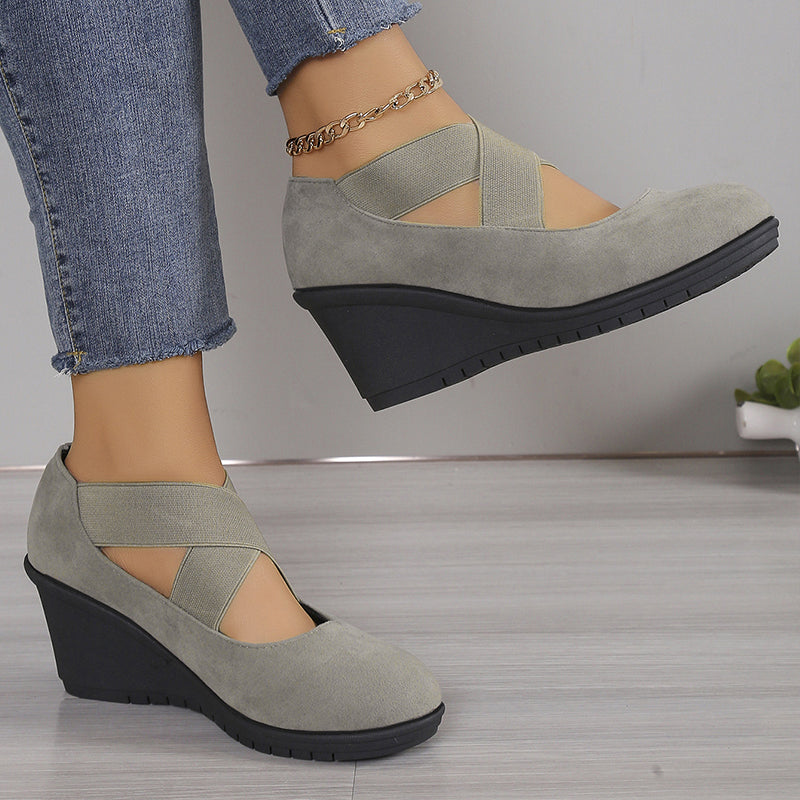 ⌛Limited-Time Offer-Women's Wedge Flats Slip On Comfort Shoes