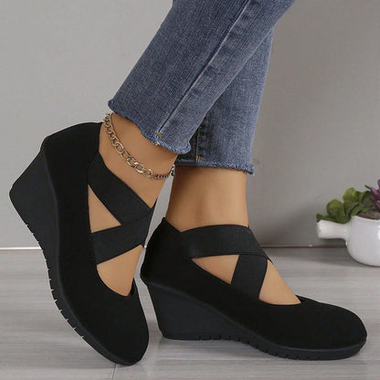 ⌛Limited-Time Offer-Women's Wedge Flats Slip On Comfort Shoes
