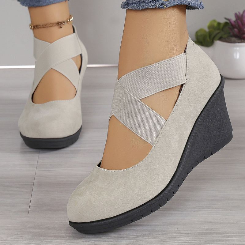 ⌛Limited-Time Offer-Women's Wedge Flats Slip On Comfort Shoes