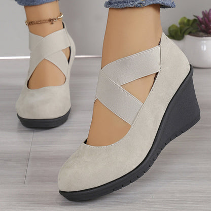 ⌛Limited-Time Offer-Women's Wedge Flats Slip On Comfort Shoes