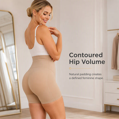 💖 Smooth & Shape | Women's High-Waisted Tummy-Control Padded Shapewear Shorts