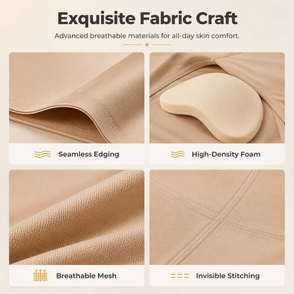 💖 Smooth & Shape | Women's High-Waisted Tummy-Control Padded Shapewear Shorts