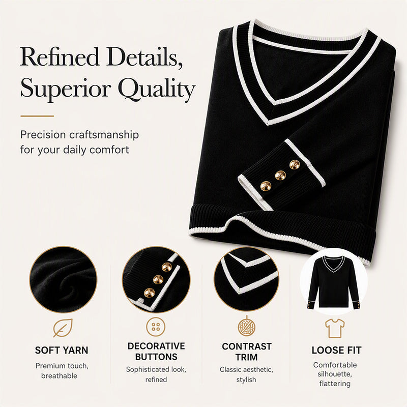✨ Easy Everyday Comfort | Women's Relaxed Button-Front Long-Sleeve Blouse