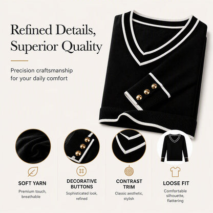 ✨ Easy Everyday Comfort | Women's Relaxed Button-Front Long-Sleeve Blouse