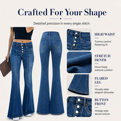 👖 Flattering Denim | Women's High-Waisted Stretch Flare Jeans
