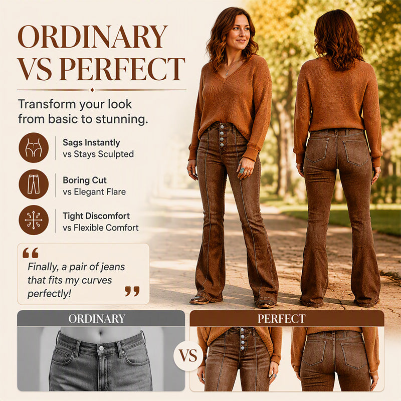 👖 Flattering Denim | Women's High-Waisted Stretch Flare Jeans