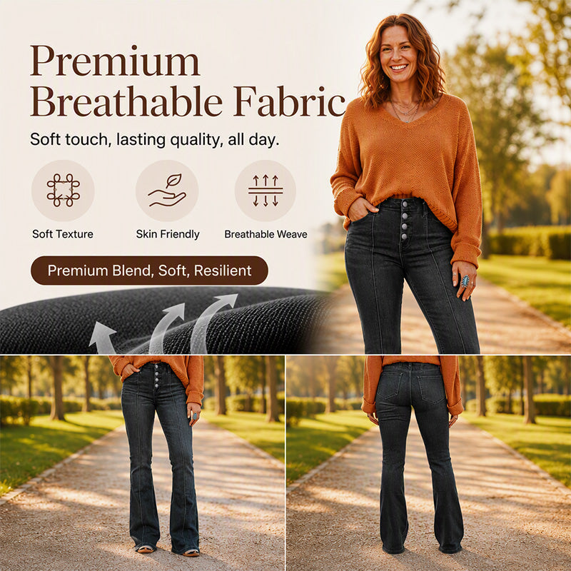 👖 Flattering Denim | Women's High-Waisted Stretch Flare Jeans