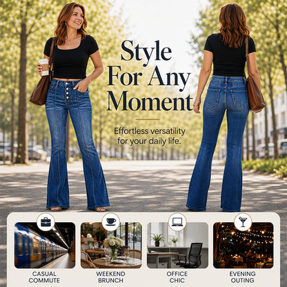 👖 Flattering Denim | Women's High-Waisted Stretch Flare Jeans