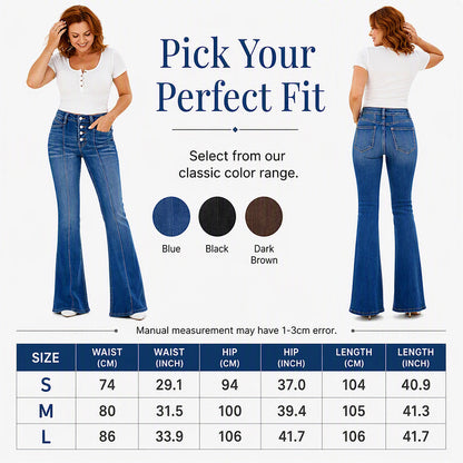 👖 Flattering Denim | Women's High-Waisted Stretch Flare Jeans