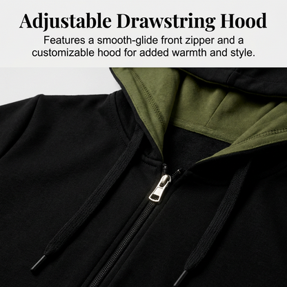 ✨ Sporty Color-Block Style | Women's Full-Zip Hoodie & Pants 2-Piece Tracksuit Set