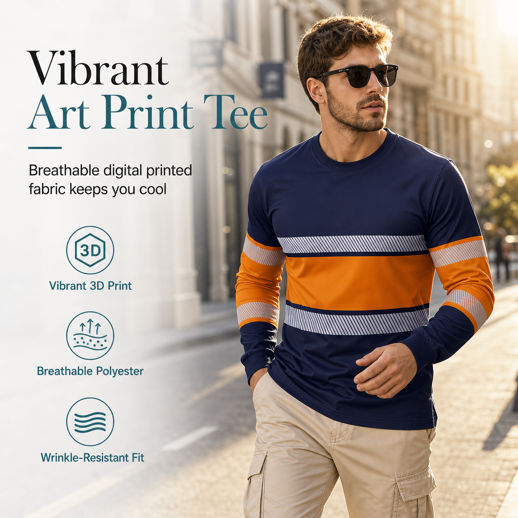 Men's Casual Long Sleeve T-Shirt