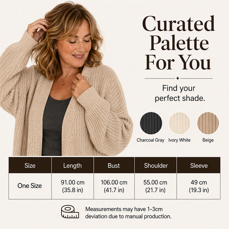 🧶 Cozy Longline Layers | Women's Chunky-Knit Open-Front Long Cardigan