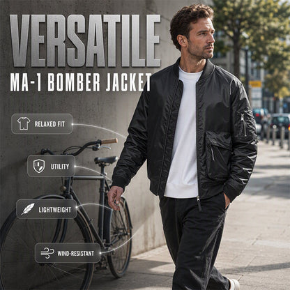 🧥 Classic Bomber, Easy Layering | Men's Utility MA-1 Jacket ⚡ Free Shipping