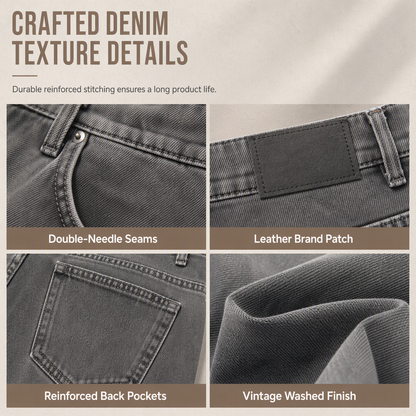 👖 Retro Denim Comfort | Women's High-Waisted Relaxed Straight-Leg Jeans with Vintage Wash