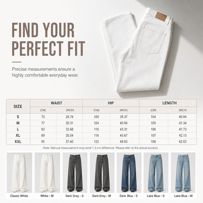 👖 Retro Denim Comfort | Women's High-Waisted Relaxed Straight-Leg Jeans with Vintage Wash