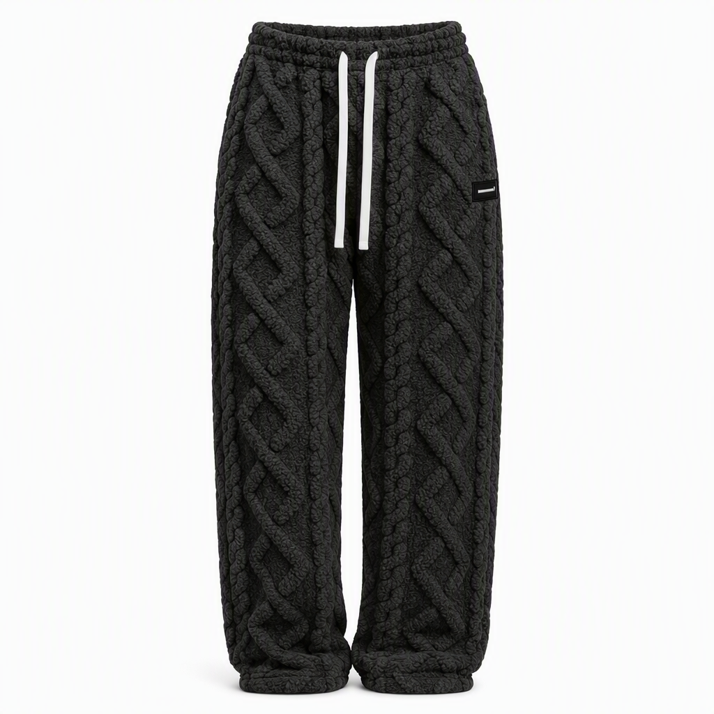 🔥 Cozy Everyday Comfort | Women’s Flannel-Lined Embossed Straight-Leg Lounge Pants