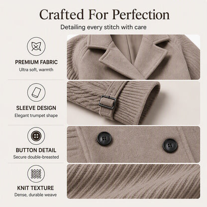 ⏳LAST DAY SALE 52% OFF!!🔥Women's Casual Double Breasted Lapel Coat🧥FREE SHIPPING🚚