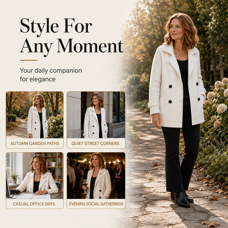 ⏳LAST DAY SALE 52% OFF!!🔥Women's Casual Double Breasted Lapel Coat🧥FREE SHIPPING🚚