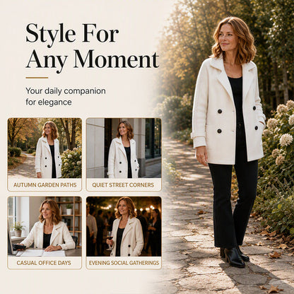 ⏳LAST DAY SALE 52% OFF!!🔥Women's Casual Double Breasted Lapel Coat🧥FREE SHIPPING🚚