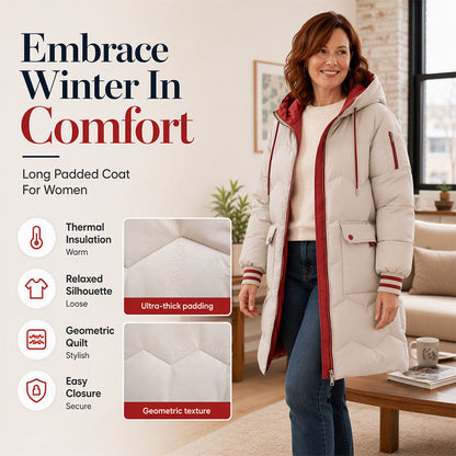 ✨ Cozy Coverage | Women’s Mid-Long Hooded Puffer Coat