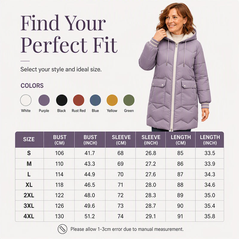 ✨ Cozy Coverage | Women’s Mid-Long Hooded Puffer Coat