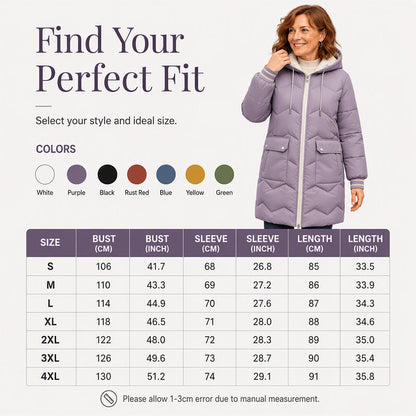 ✨ Cozy Coverage | Women’s Mid-Long Hooded Puffer Coat