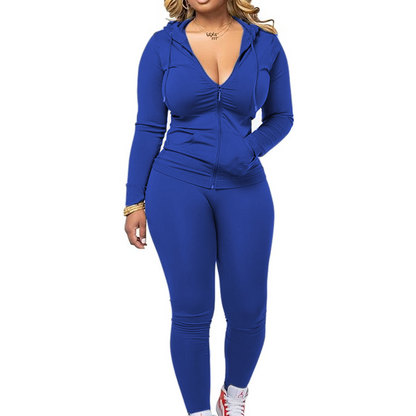✨ Denim Look, Softer Feel | Women's Faux-Denim Patchwork Top & Wide-Leg Pants Set