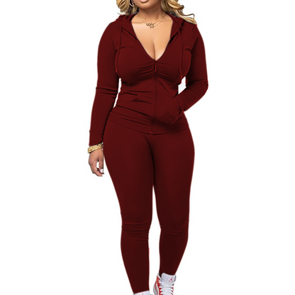 ✨ Denim Look, Softer Feel | Women's Faux-Denim Patchwork Top & Wide-Leg Pants Set