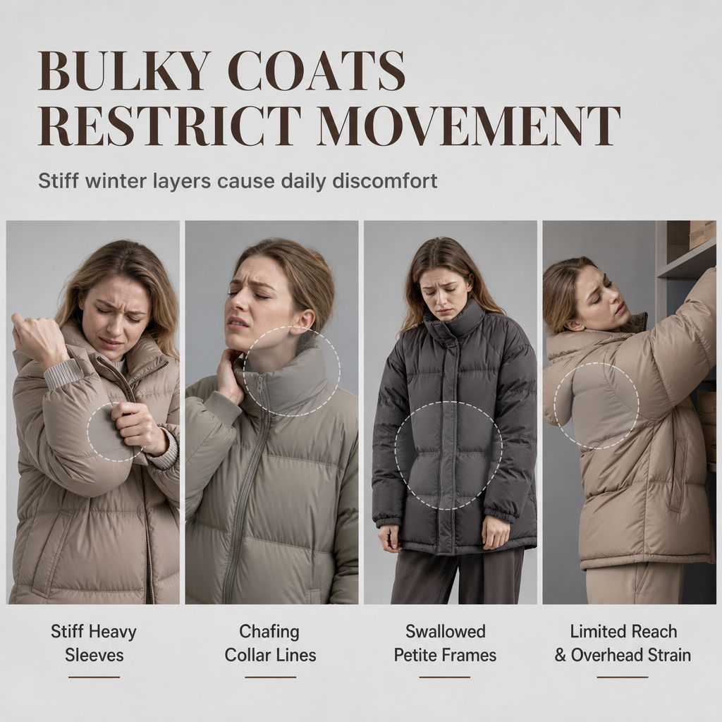 ✨ Cozy Without the Bulk | Women’s Cable Knit Sleeve Quilted Puffer Jacket