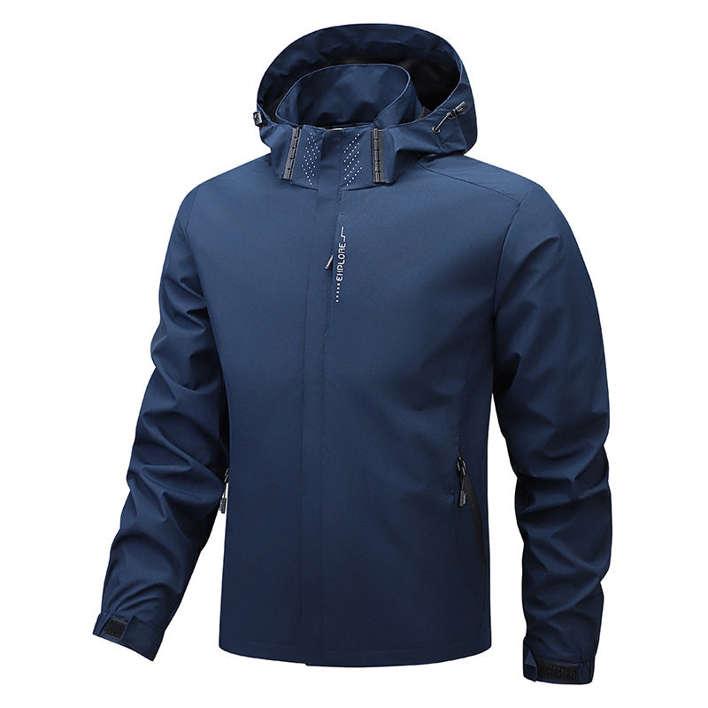 🌧️ Ready for the Outdoors | Men’s Waterproof Hooded Jacket