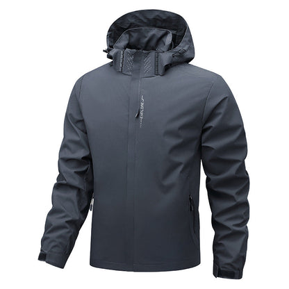 🌧️ Ready for the Outdoors | Men’s Waterproof Hooded Jacket